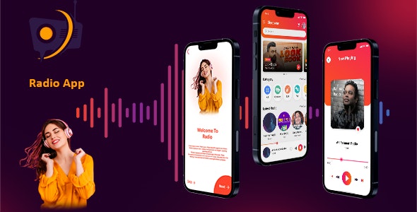 DTRadio – Online Radio, Podcasts & Live Events Flutter App (iOS – Android) with admin panel