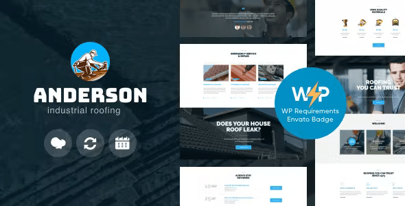 Anderson – Industrial Roofing Services Construction WordPress Theme 1.2.5