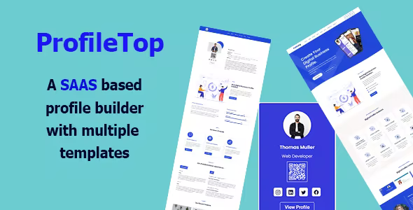 ProfileTop – Multi User vCard, Resume and Portfolio Builder (SaaS)