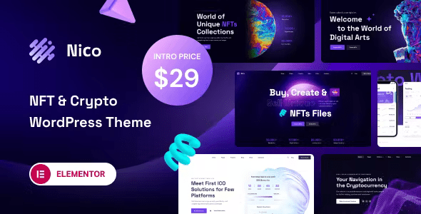 Nico – Creative  NFT-affiliate WordPress Theme