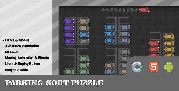 Parking Sort Puzzle – HTML5  Mobile – Construct 3