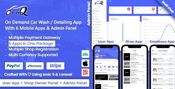 saas – On Demand Car Wash Service Booking App – CarQ