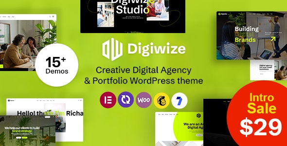 Digiwize – Digital Agency  Creative Portfolio WordPress Theme