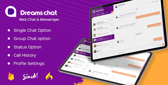 DreamsChat Web – Chat, Audio, Video Web APP with Admin Dashboard (WhatsApp Clone) 2.0