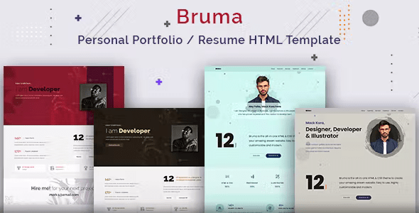 Bruma – Personal Portfolio / Resume HTML Template