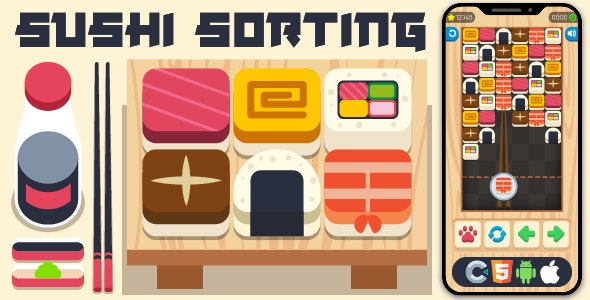 Sushi Sorting – HTML5 Game, Construct 3