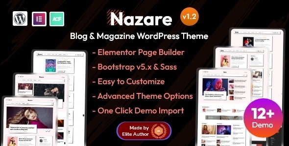 Nazare – Blog  Magazine WordPress Theme