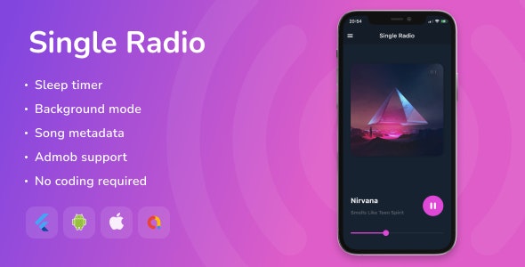 Single Radio – Flutter Full App 2.0