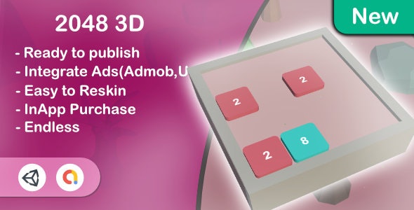 2048 – 3D (Unity Template+Admob+Android+iOS)