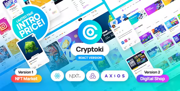 Cryptoki – React Template for Digital and NFT Marketplace