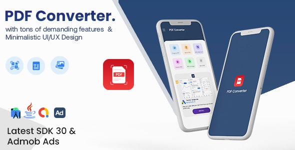 PDf Converter + QR & Barcode – Android App with – Admob Ads