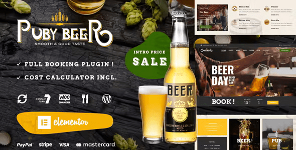 Puby – Beer  Brewery WordPress Theme