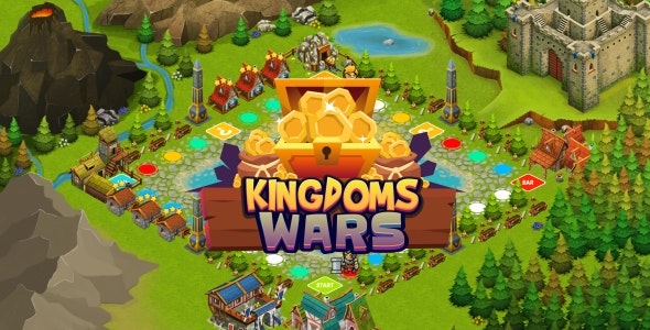 Kingdoms Wars – HTML5 Game + Mobile Version! (Construct 3)