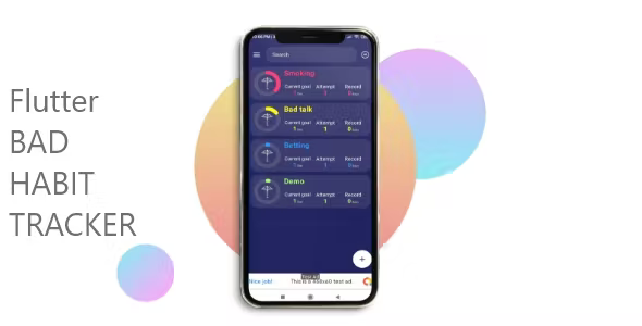 Bad Habits Tracker Flutter With Admob ads