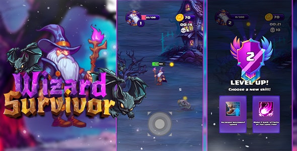 Wizard Survivor – HTML5 (Construct 3) – Premium Game