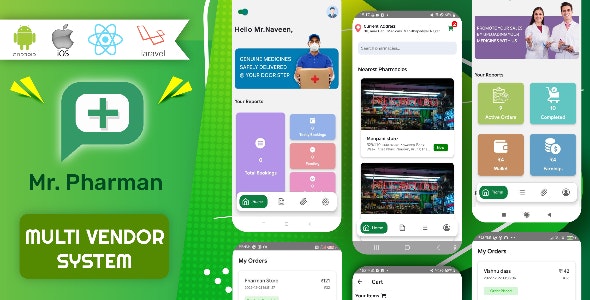 Mr.Pharman – React native multi vendor | pharmacy complete solution