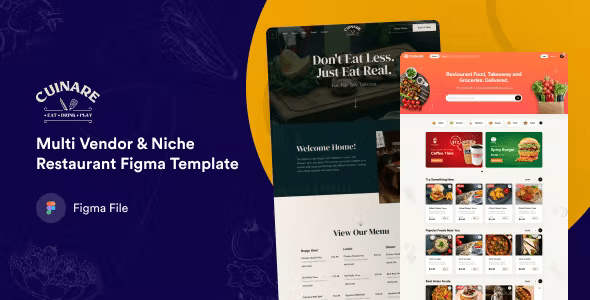 Cuinare – Multi Vendor & Niche Restaurant Figma Template