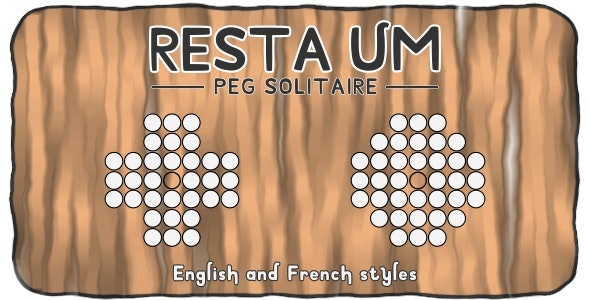 Resta Um (Peg Solitaire Puzzle) – HTML5 Board game