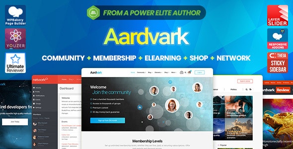 Aardvark – Community, Membership, BuddyPress Theme