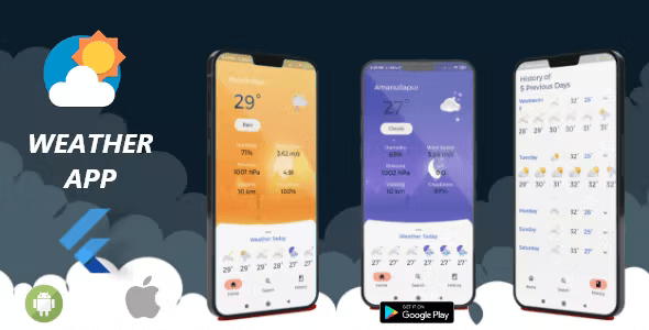 Weather App Flutter – Online Live weather app