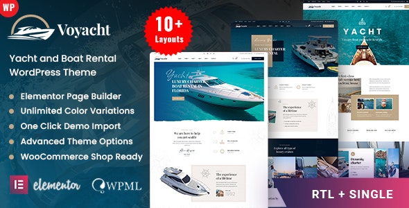 Voyacht – Yacht and Boat Rental WordPress Theme