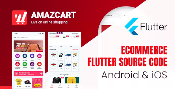 Flutter AmazCart – Ecommerce Flutter Source code for Android and iOS 3.1