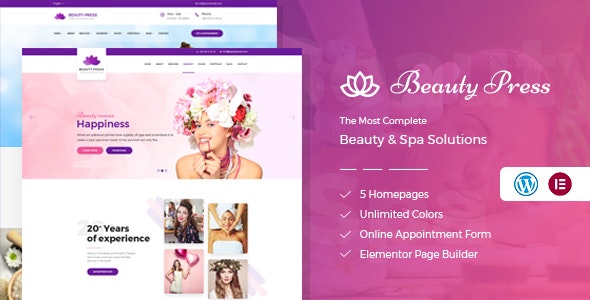 Beauty Salon Spa WordPress Theme