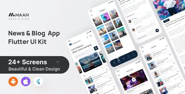 MaanNews- Blog Magazine & News flutter UI Kit