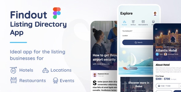 Findout – Listing Directory App Figma Template