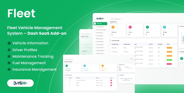 Fleet Vehicle Management System – Dash SaaS Add-on