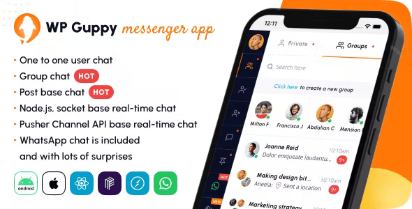 WP Guppy Messenger – React Native Messenger APP for WP Guppy 1.1