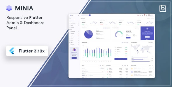 Minia – Flutter Admin  Dashboard Panel