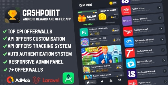 CashPoint Android App with Admin Panel