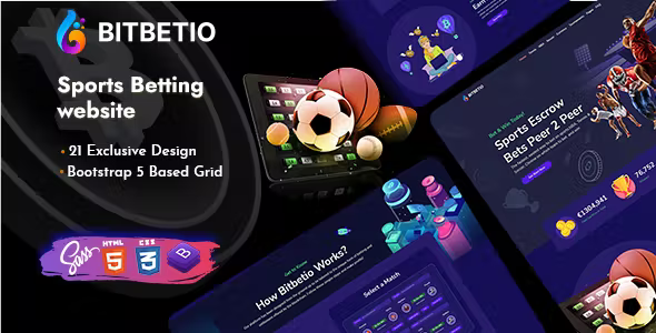 Bitbetio – Sports Betting Website HTML Template