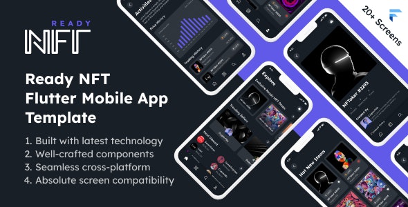 Ready NFT – Marketplace Mobile App Flutter Template