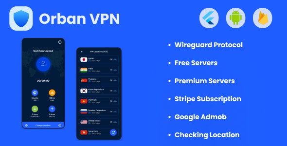 Orban VPN – Wireguard Protocol Vpn Flutter App