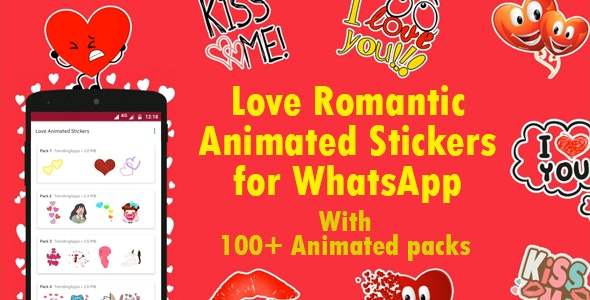 Love Animated Stickers for WhatsApp – Sticker Keyboard (+Bonus 2500+ Animated Stickers)