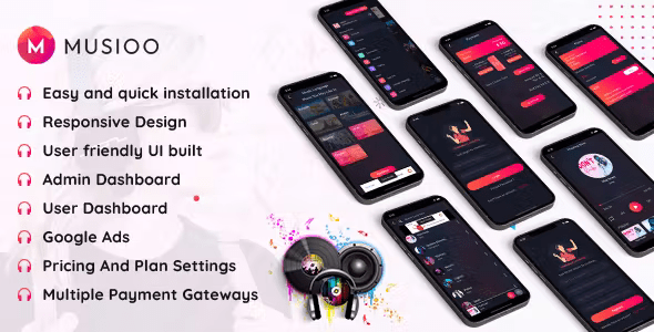 Musioo – Online Music Streaming Platform Flutter App with Admob Ads
