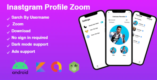 Zoom and download any Instagram profile picture to see it in full size