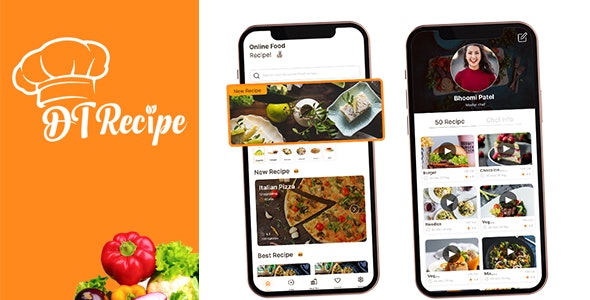 DTRecipe – Food Recipe Flutter Full Application | Laravel Admin Panel