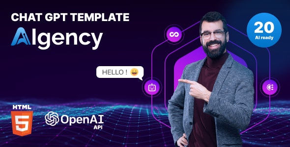 AI Chat GPT OpenAI – AIgency – SAAS and HTML 5 version