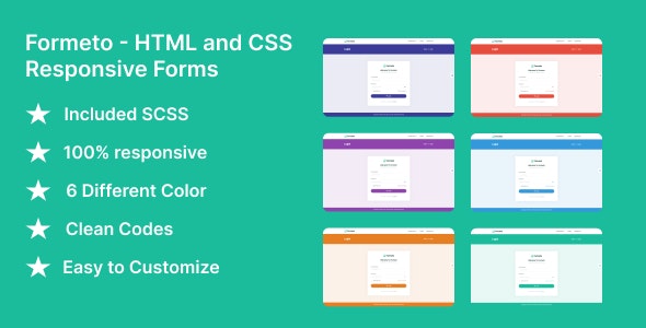 Formeto – HTML and CSS Responsive Forms