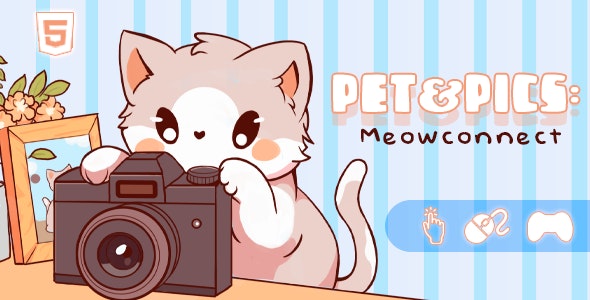 PetPics: Meowconnect – HTML5 Slide Puzzle Game – (no c3p)