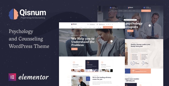 Qisnum – Psychology  Counseling WordPress Theme