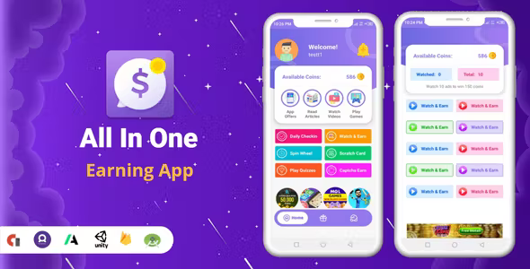 All In One Android Earning App with Admin Panel