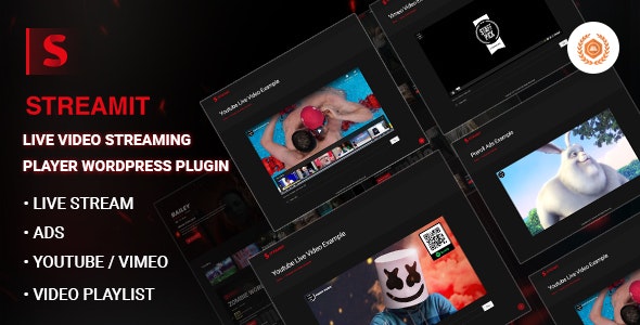 Streamit – Live video streaming player WordPress plugin 1.0.3