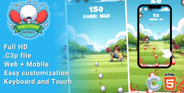 Ping Pong Prodigy – HTML5 Game Sport