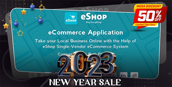 eShop- eCommerce Single Vendor App | Shopping eCommerce App with Flutter 4.4.0