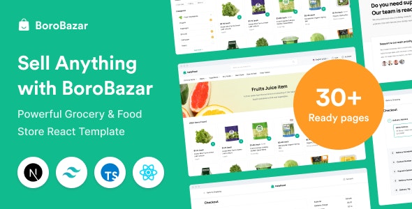 BoroBazar – Grocery  Food Store React Template