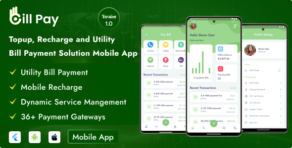 Bill Pay – Topup, Recharge And Utility Bill Payment  Mobile App
